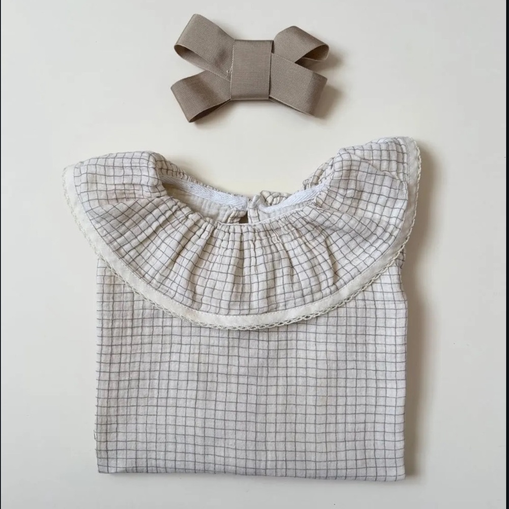 CEZARIE - Isaure Girls Blouse with Large Collar